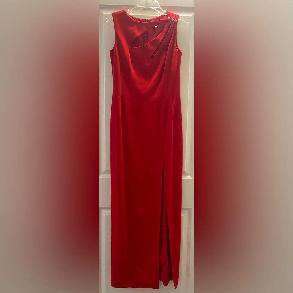 Red evening gown
